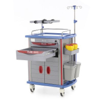 Тележки медицинские + Столик реанимационный, анестезиологический ЕТ750-02 ТМ-002АН-00