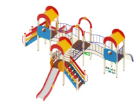 Детские уличные комплексы + Детский игровой комплекс «Дворик детства» H=1200 ДИК 24-401