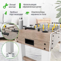 Настольный футбол + Игровой стол UNIX Line Футбол - Кикер (125х61 см) Grey Wood