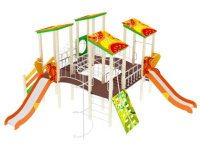 Детские уличные комплексы + ДИК 24-405-ВНК Детский игровой комплекс «Дворик детства» H=1200