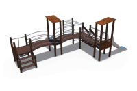 Детские уличные комплексы + Игровой комплекс серии Миндаль (горка Н-1000) ДИО 10012