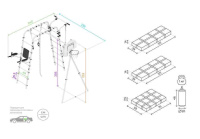 Детские спортивные комплексы для дачи + Дачный комплекс "Fitness" + ПЛАСТИКОВЫЕ качели Romana 103.20.05 (серый/жёлтый)