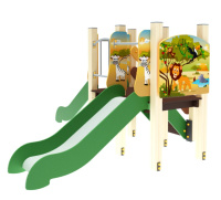 Детские горки + Горка Малыш двойная Н-750 ИО 06-402