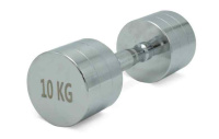 Гантели + Гантель UNIX Fit PRO круглая хромированная 10 кг, 2 шт.