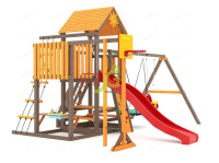 Детские уличные комплексы + Детская площадка IgraGrad Панда Фани с балконом мод.1