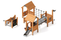 Песочницы + Игровой комплекс (лиственница) ДИК 1.24.02-Л.И1