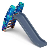 Детские горки + Горка пластиковая - ИО 42.01.01-07 - (серый скат) H=1200 (Морской)