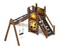 Детские уличные комплексы + Счастливое детство (ЭКО) - ДИК 2.01.01-02 - Игровой комплекс H=1200