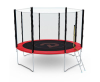 Батуты + Батут с сеткой DFC PELPO 12ft с лестницей, RED