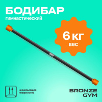 Бодибары + BRONZE GYM BG-FA-BDB6 Бодибар палка гимнастическая, 6 кг