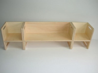 Детские столики и парты + Скамья для дошкольников трехсторонняя