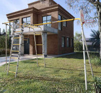 Детские спортивные комплексы для дачи + Дачный комплекс "Акробат 2" (без качелей) Romana 103.19.05 (серый/жёлтый)