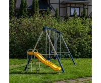 Детские уличные комплексы + Детский комплекс DFC качели, качели-балансир, горка 74201