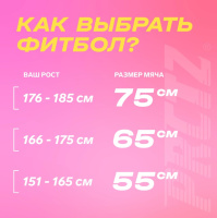 Фитболы, прыгуны + Мяч гимнастический PRCTZ GYM BALL ANTI-BURST, 55 см.