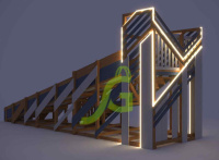 Детские горки + Зимняя горка "IgraGrad Snow Fox", скат 8 м мод.3