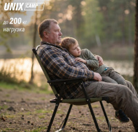 Шезлонги и лежаки + Стул складной UNIX Camp Kinetik взрослый зеленый