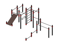 Уличные турники и брусья (Воркаут) + Воркаут Комплекс 14 (89) ОВ 01-024