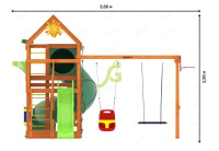 Детские уличные комплексы + Детская площадка IgraGrad Крафт Pro 3 с трубой мод.2