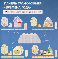 Декоративно-развивающие панели + Набор многофункциональная панель-трансформер "Времена года"
