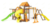 Детские уличные комплексы + Детская площадка IgraGrad Панда Фани Мостик 2 с трубой