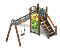 Детские уличные комплексы + Счастливое детство (Город) - ДИК 2.01.01-01 - Игровой комплекс H=1200