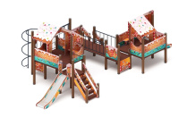 Детские уличные комплексы + Теремок (Пряничный домик) - ДИК 2.07.03-02