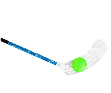 Флорбол + Клюшка для флорбола детская (4.5-6 лет) RealStick KIDSCAMP 65 см (рост 110-120 см) с мячом, MR-KF-KC65R, правый загиб