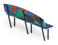 Скамейки и столики + Скамейка детская Абстракция - МФ 41.01.01-06.И1