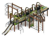 Детские уличные комплексы + Игровой комплекс Аэроплан (В джунглях) Н=1200 ДИК 2.03.4.04-02