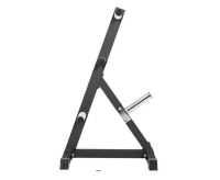 Стойки для гантелей, грифов и дисков + Стойка для хранения дисков диаметром 50 мм (на 7 позиций), черная