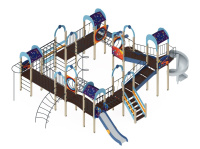 Детские уличные комплексы + Детский игровой комплекс «Остров детства» H=1200, 2000 ДИК 27-803