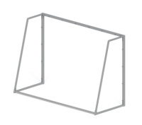 Ворота для мини-футбола + Ворота мини футбольные (серые) (с креплением сетки) - СО 2.60.02-03