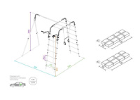 Детские спортивные комплексы для дачи + Дачный комплекс "Весёлая лужайка-2" + ГНЕЗДО качели Romana R 103.25.04 (серый/жёлтый)