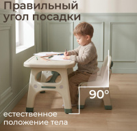 Детские стульчики и кресла + Стул UNIX Kids Dino / Дино зеленый