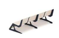 Скамейки + Скамья - МФ 42.02.05-21 (Беленый дуб) Д:2400 (под анкера)