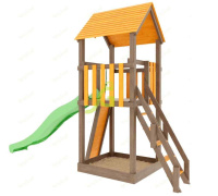 Детские уличные комплексы + Детская площадка IgraGrad Панда Фани Tower скалодром