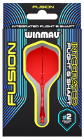 Аксессуары для игры в дартс + Литые оперения с хвостовиками Winmau Fusion Intermediate Red (красные)