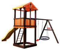 Детские уличные комплексы + ИК Perfetto sport «Pitigliano-3» + качели "Паутина"