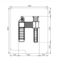 Детские уличные комплексы + Лукоморье - ДИК 2.25.06-01 - Игровой комплекс H=1200
