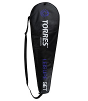 Ракетки для бадминтона + Набор для бадм. TORRES Leisure Set,арт.BD20520, для начинающ.,стал. стерж, алюм. обод, со струнами