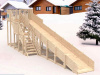 Зимняя горка "IgraGrad Snow Fox", скат 10 м, без окраски