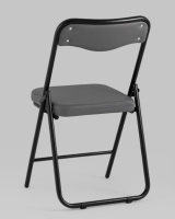 Складные стулья + Складной стул Джонни экокожа серый каркас черный матовый