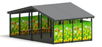 Теневые навесы, беседки + Теневой навес (Пчёлка) - МФ 70.6.4-05