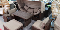 Мебель из ротанга + Комплект мебели с диваном AFM-320B-T320 Brown