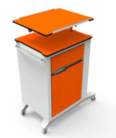 Тумбы медицинские + ТМП-02.6 с поворотным столиком (HPL) (обновленная версия модели)