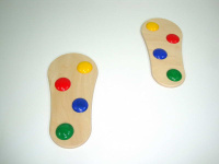 Тактильное оборудование и панели + «Следочки» комплект из 6 пар с различным покрытием