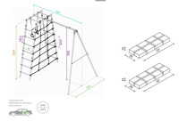 Детские спортивные комплексы для дачи + Дачный комплекс "Romana D1" + ЛОДКА качели 103.31.06 (серый/жёлтый)