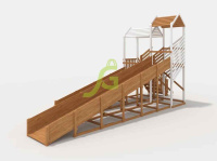 Детские горки + Зимняя горка "IgraGrad Snow Fox", скат 8+5 м мод.1