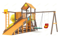 Детские уличные комплексы + Всесезонная площадка IgraGrad С с балконом и трубой SF