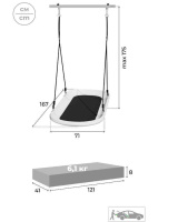 Детские спортивные комплексы для дачи + Дачный комплекс "Лесная поляна 3" + ЛОДКА качели Romana R.103.26.05 (серый/жёлтый)